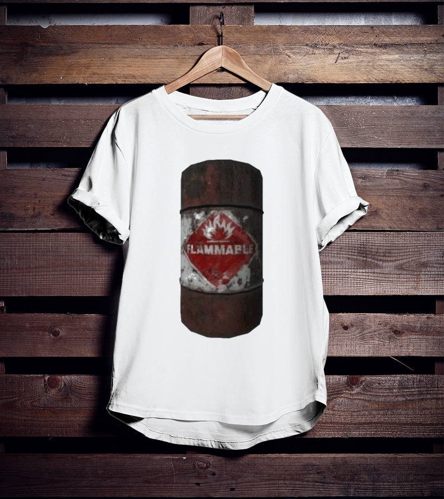 Flammable Barrel Red Hazard T-Shirt