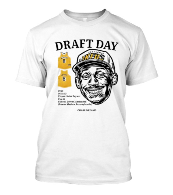 Draft Day 1996 Kobe Bryant Los Angeles Lakers Lower Merion Chase Dreams T-Shirt