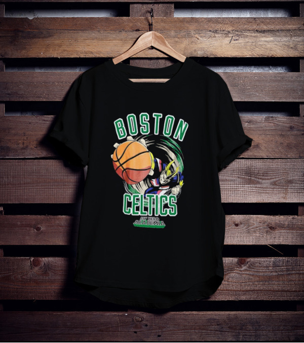 Boston Celtics My Hero Academia Basketball Collaboration T-Shirt