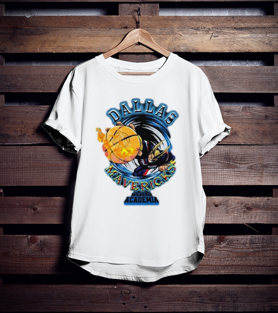 Dallas Mavericks My Hero Academia All Might NBA Collaboration T-Shirt