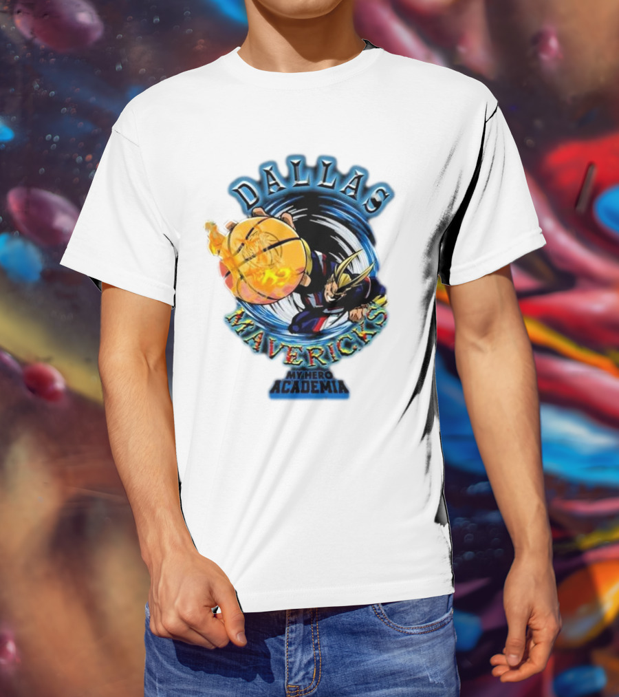Dallas Mavericks My Hero Academia All Might NBA Collaboration T-Shirt