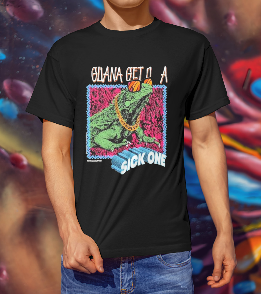 Foos Gone Wild Iguana Get On A Sick One With Sunglasses And Gold Chain T-Shirt