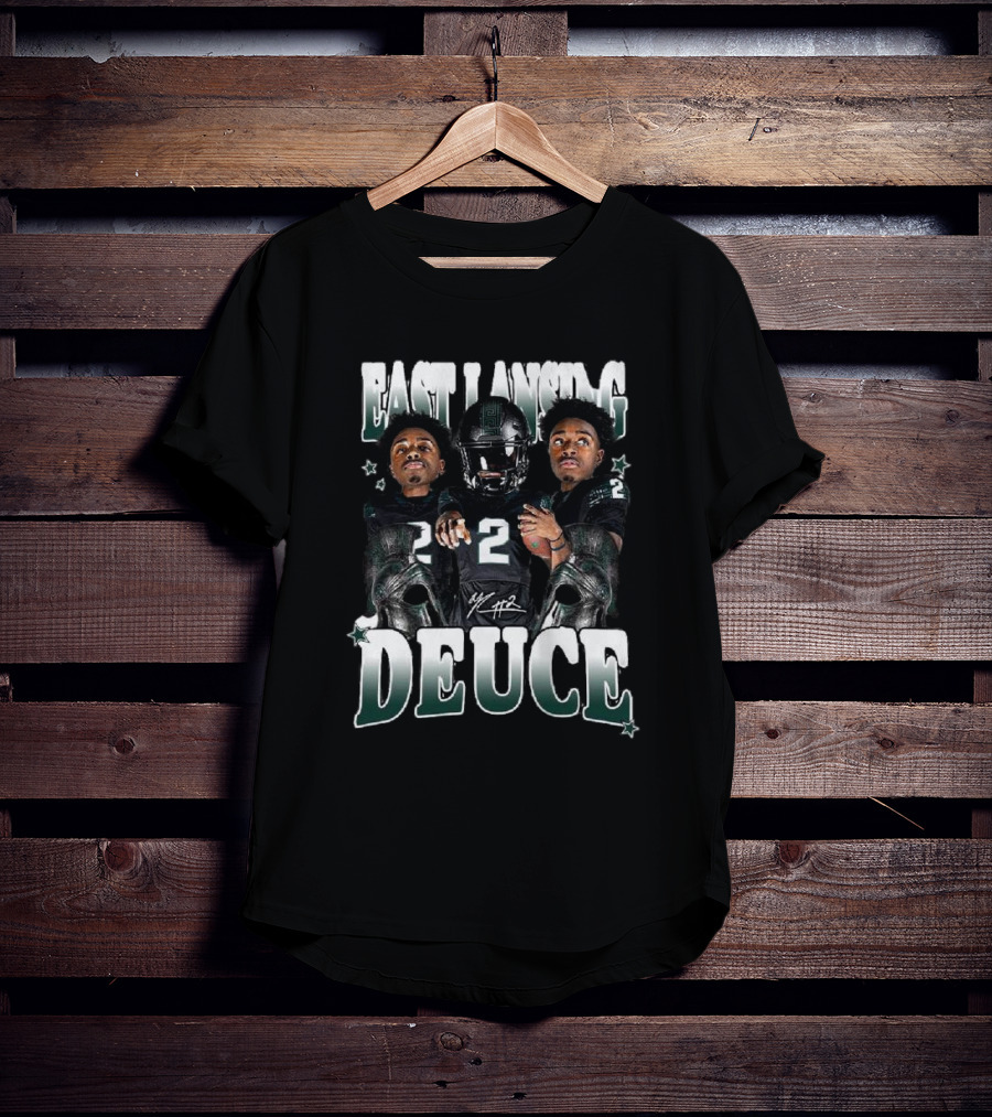 East Lansing Deuce Michigan State Football Star T-Shirt