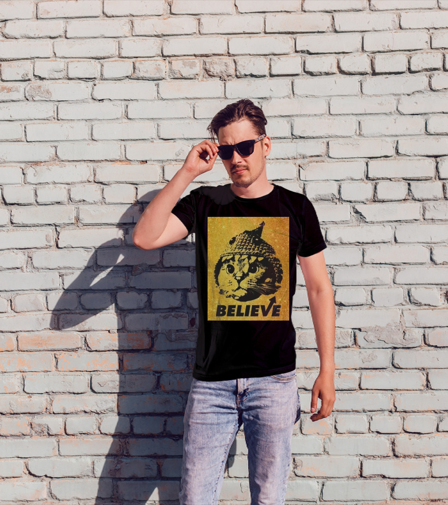 Believe Shark Cat Solana Gold T-Shirt