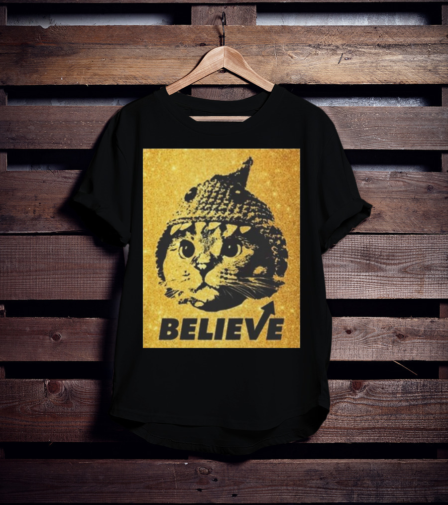 Believe Shark Cat Solana Gold T-Shirt