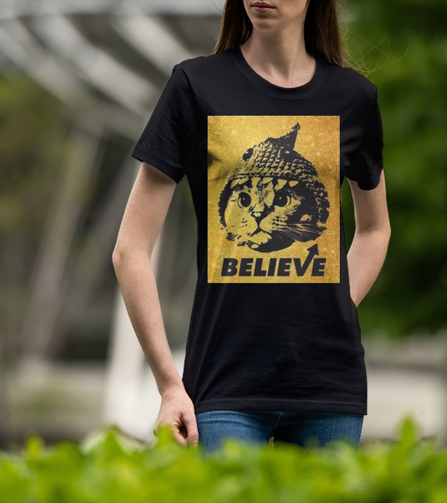 Believe Shark Cat Solana Gold T-Shirt