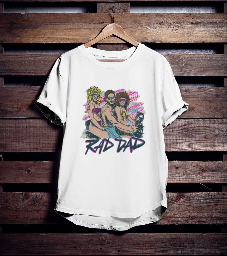 Rad Dad Retro Motorcycle Adventure Fun T-Shirt