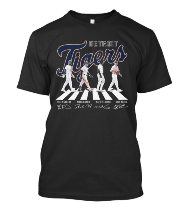 Detroit Tigers Abbey Road Riley Greene Mark Canha Matt Vierling Colt Keith Signatures T-Shirt