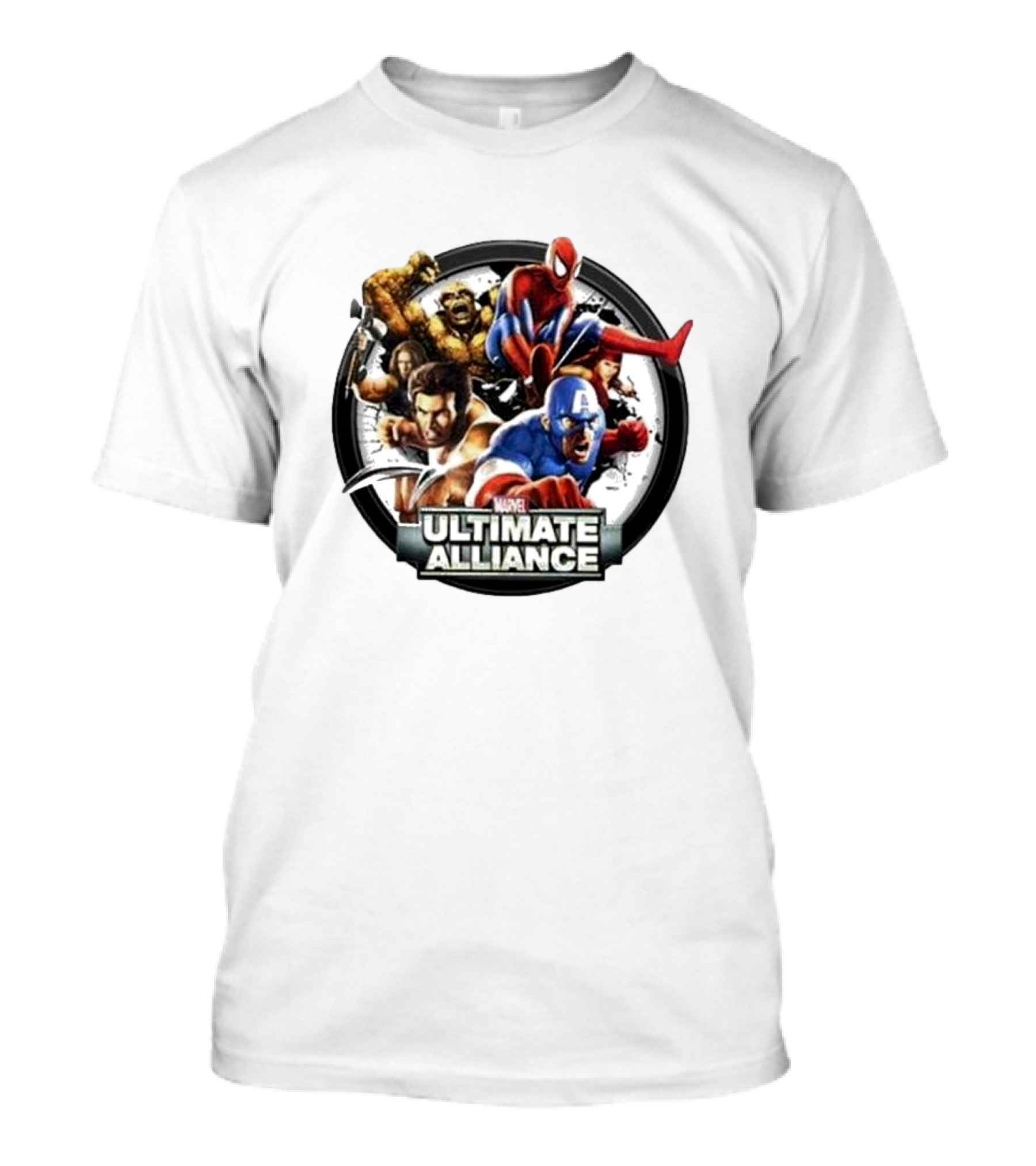 Tobey Maguire Spider-Man Featured In Marvel Ultimate Alliance Heroes Assemblage T-Shirt