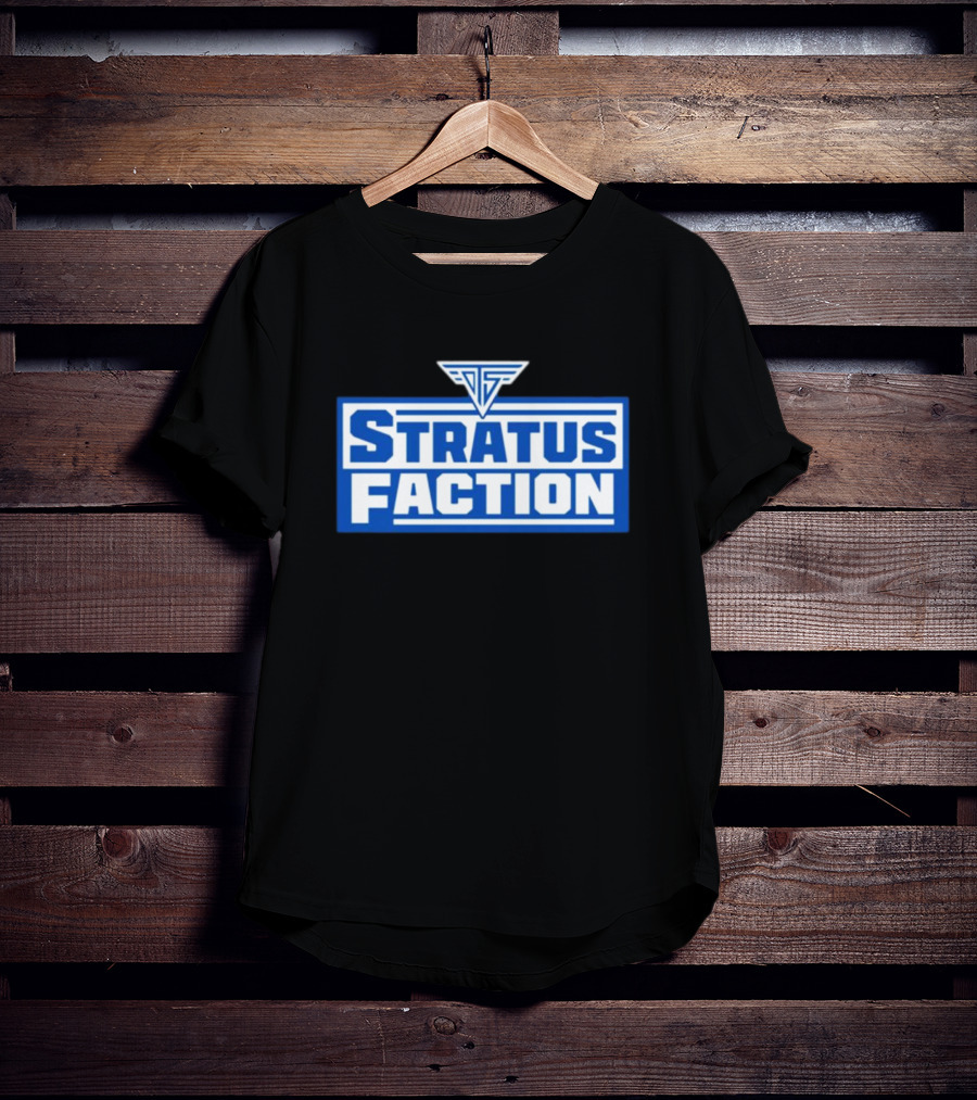 Trishstratus Stratus Faction Logo Blue And White T-Shirt