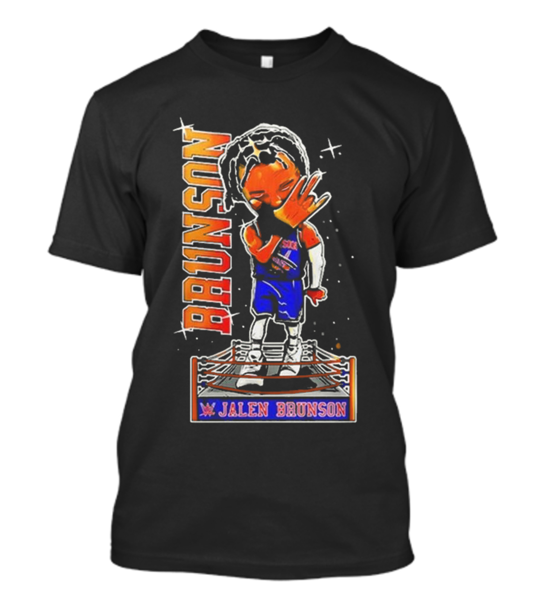 Jalen Brunson Knicks WWE Ring T-Shirt