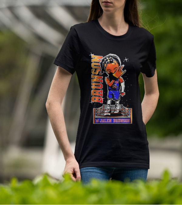 Jalen Brunson Knicks WWE Ring T-Shirt