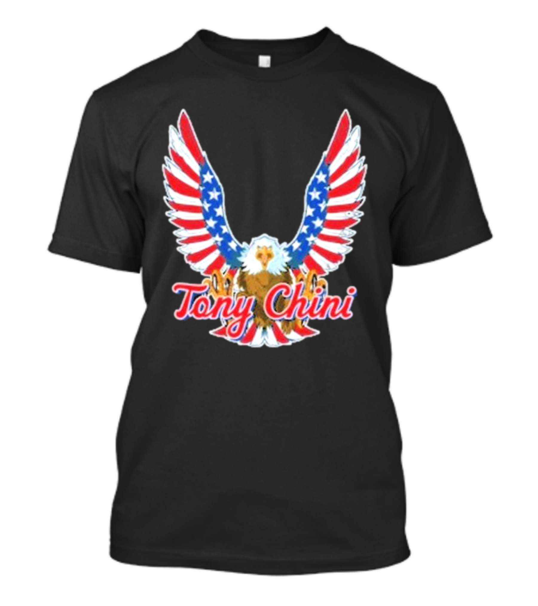 Tony Chini American Flag Eagle Wings T-Shirt