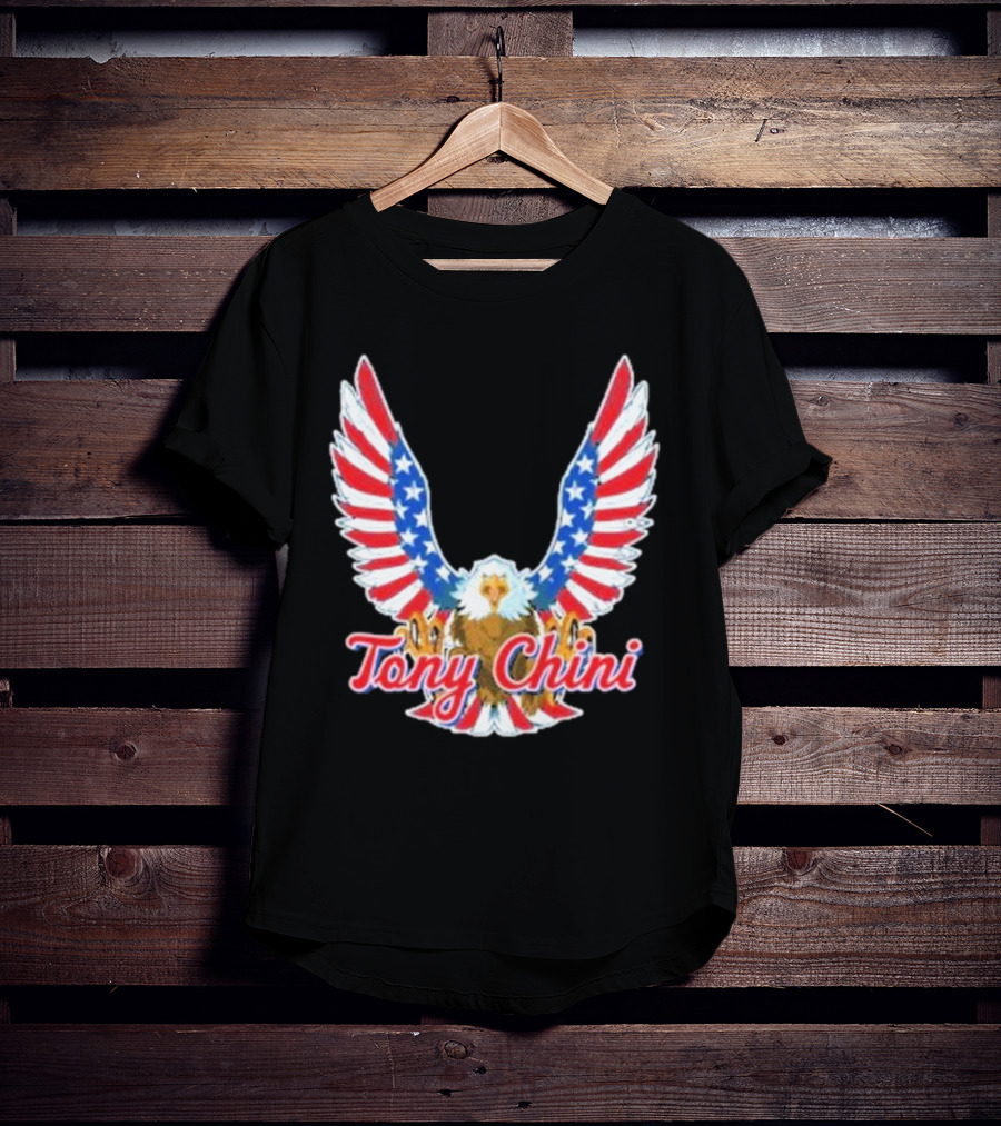 Tony Chini American Flag Eagle Wings T-Shirt
