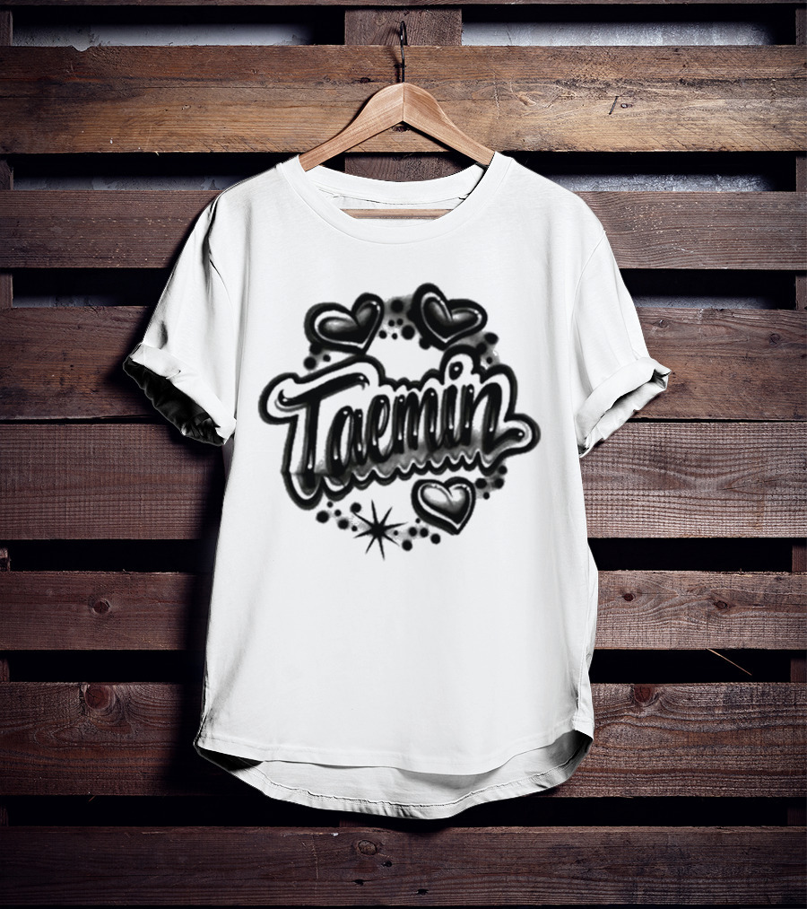 Taemin Airbrush Hearts And Stars T-Shirt