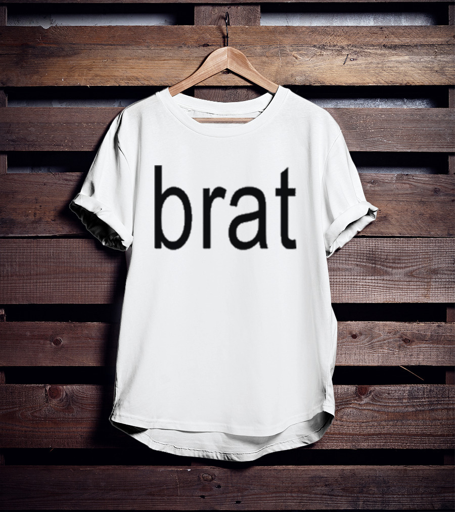 Charli Brat Vlone Brat Text Black T-Shirt