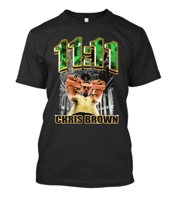 11:11 Chris Brown Emeralds And Gold T-Shirt