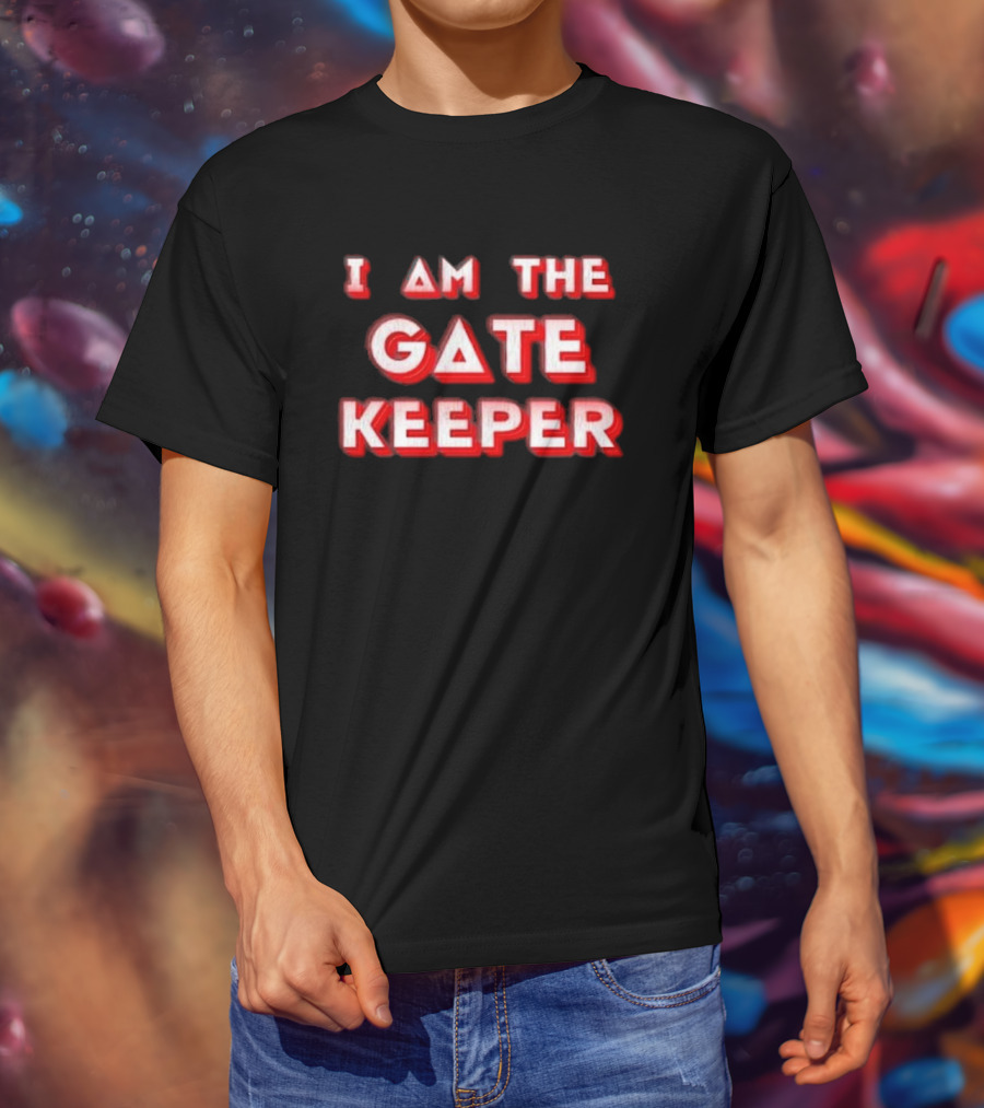 I Am The Gate Keeper Retro Red Shadow T-Shirt