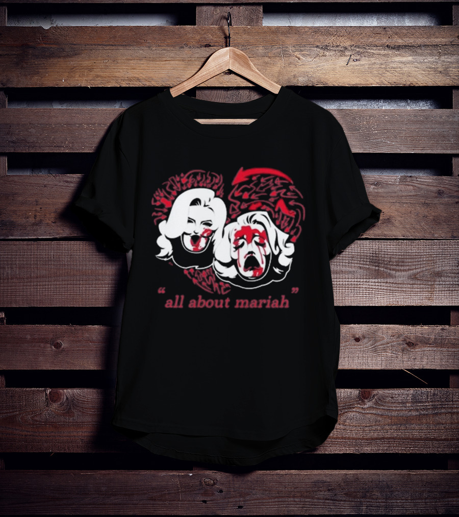 Mariahmayx All About Mariah Heart Faces Red Arrows T-Shirt