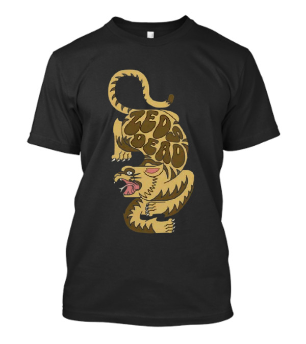 Zeds Dead Luxfury Black Retro Tiger Design Zeds Dead T-Shirt