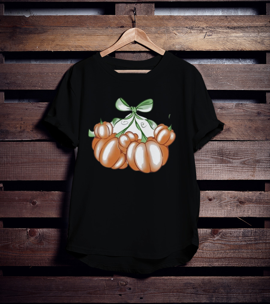 Ropedropthreads Pumpkin Bow Cluster T-Shirt