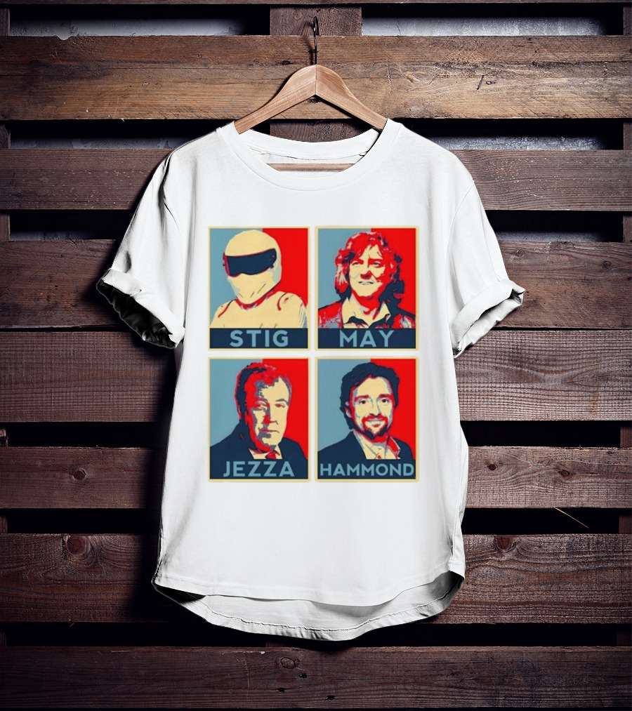 Stig May Jezza Hammond Top Gear Iconic Trio T-Shirt