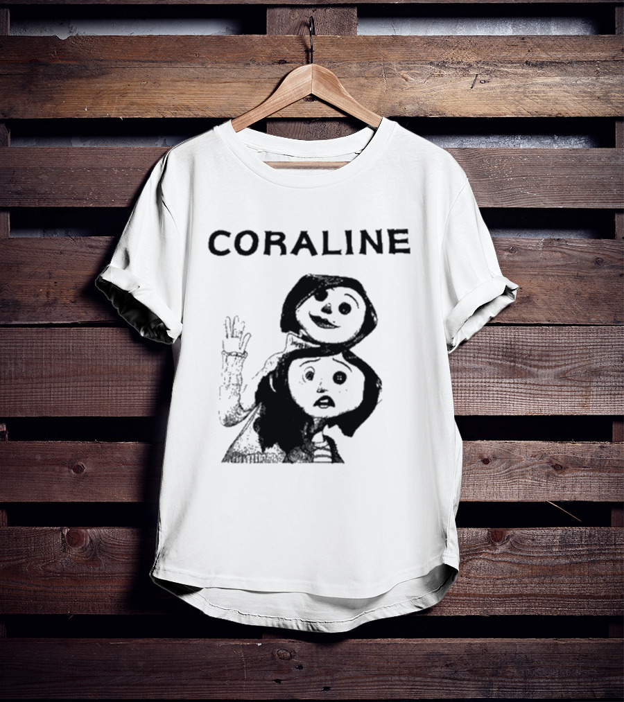 Coraline Movie Character Duo Fan Merchandise T-Shirt
