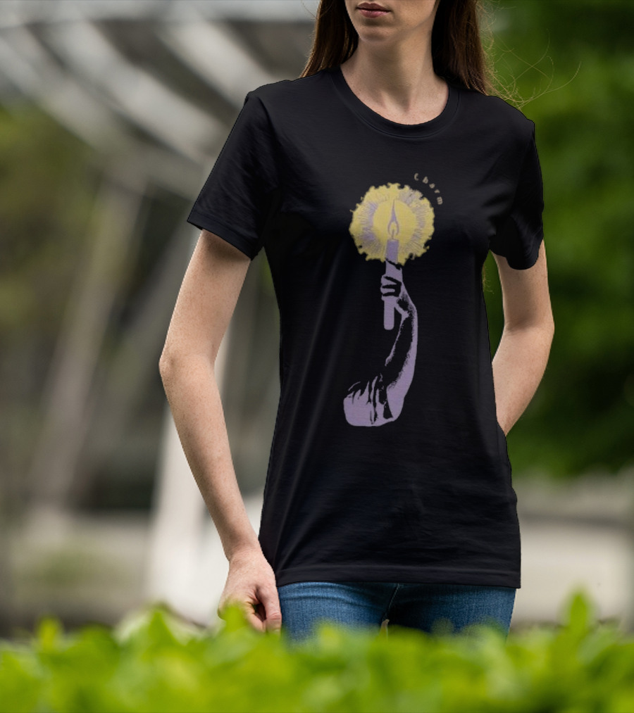 Clairo Charm Candle Hand Yellow Purple T-Shirt