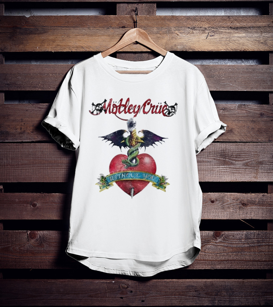 Motley Crue Dr Feelgood Album Without You Heart And Snake T-Shirt