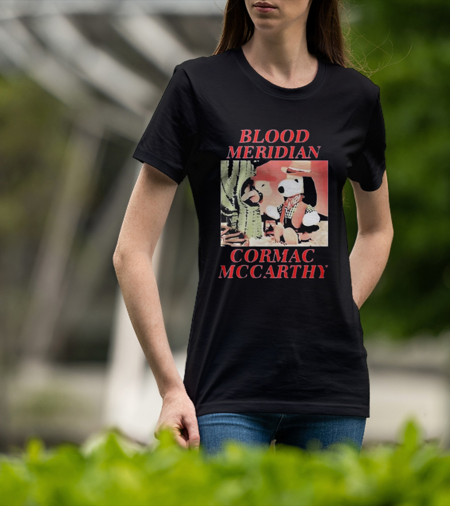 Blood Meridian Cormac McCarthy Snoopy Cowboy Cactus T-Shirt