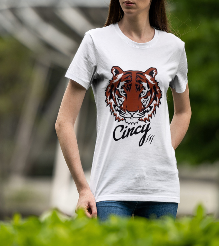 Cincy Tiger Head T-Shirt