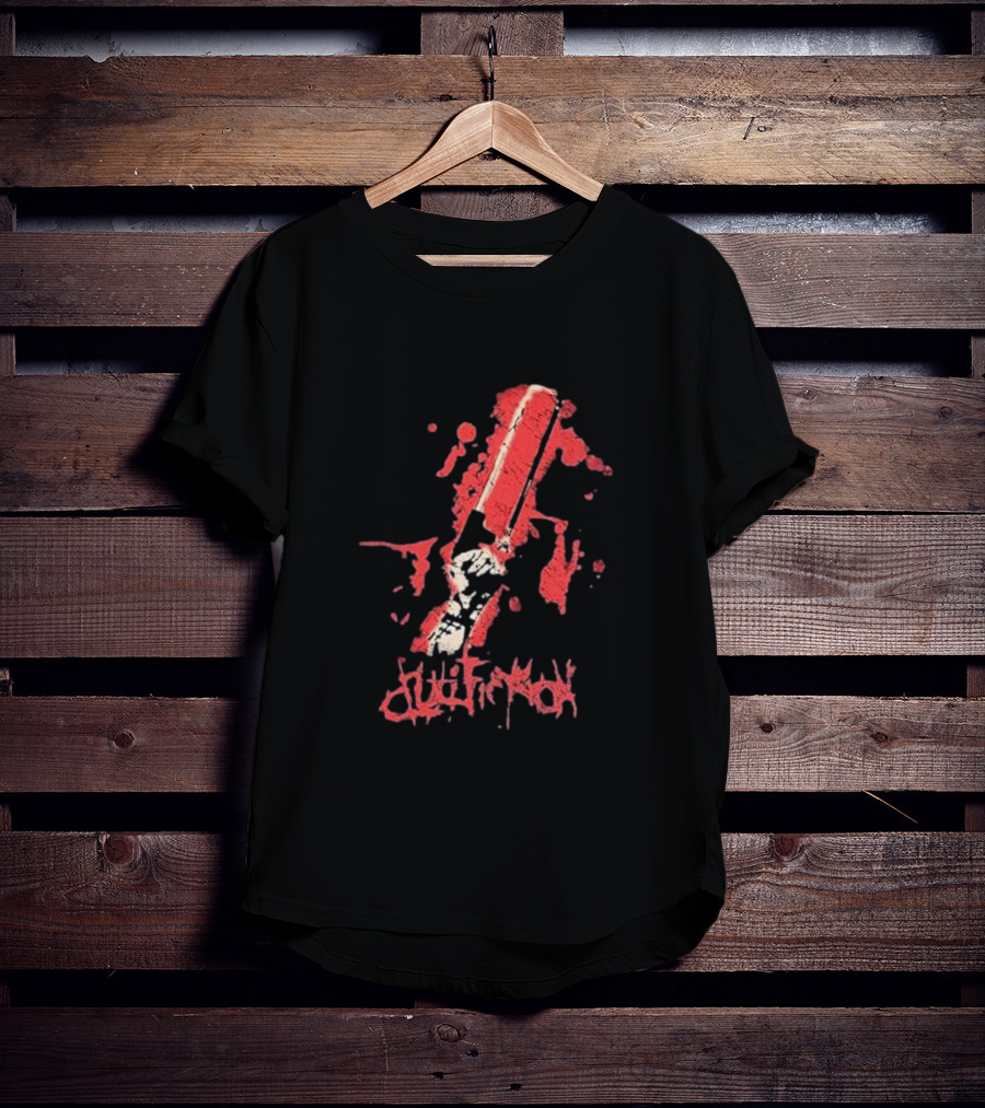 Crucifixion Saw Rise Records Blood Splatter Chainsaw T-Shirt