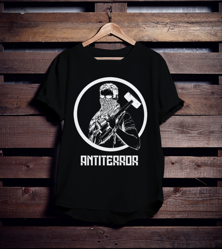 Antiterror Russian Machine Warrior With Sledgehammer T-Shirt