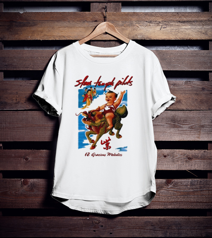 Stone Temple Pilots 12 Gracious Melodies Baby Riding Dragon T-Shirt