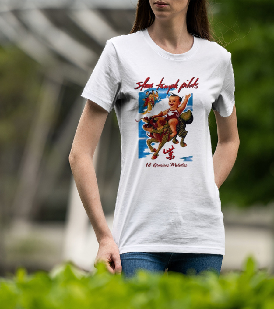 Stone Temple Pilots 12 Gracious Melodies Baby Riding Dragon T-Shirt