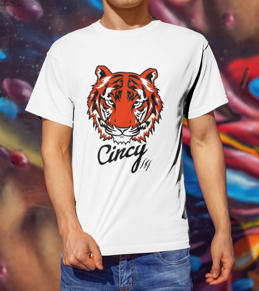 Cincy The Tiger Head By Ted Karras T-Shirt