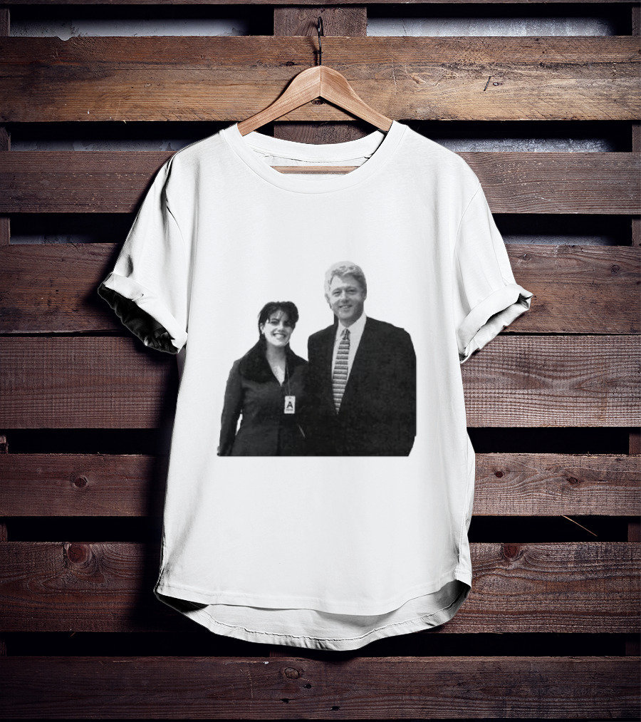 Bill Clinton Monica Lewinsky Black And White Iconic Photo T-Shirt