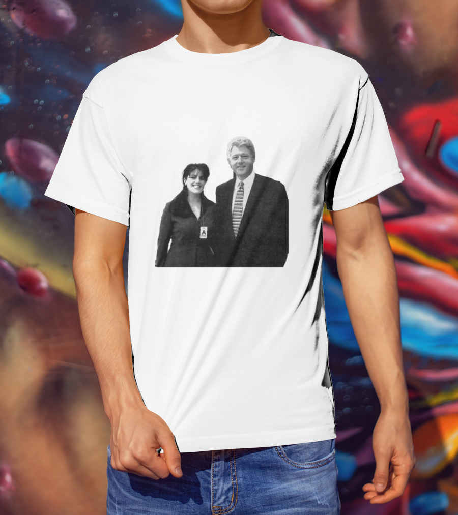 Bill Clinton Monica Lewinsky Black And White Iconic Photo T-Shirt