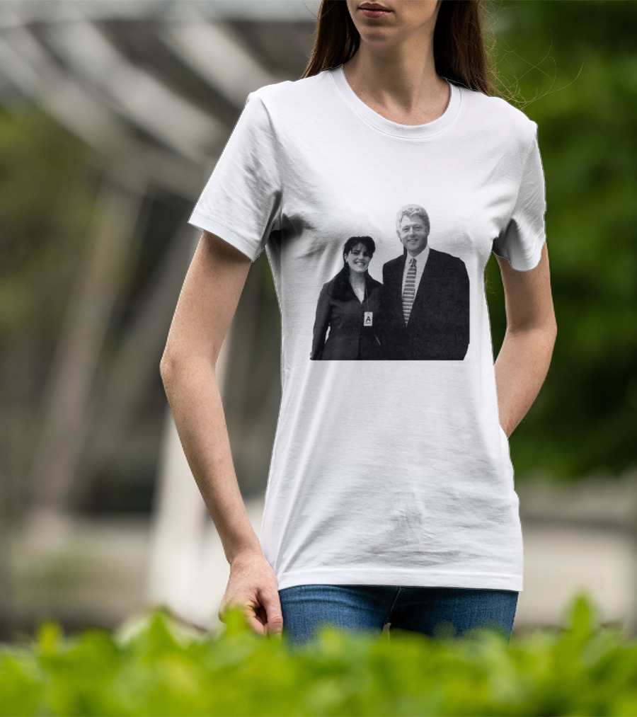 Bill Clinton Monica Lewinsky Black And White Iconic Photo T-Shirt