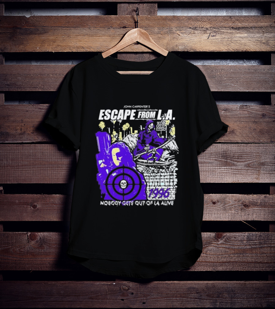 John Carpenter's Escape From L.A. 1996 Nobody Gets Out Of LA Alive T-Shirt