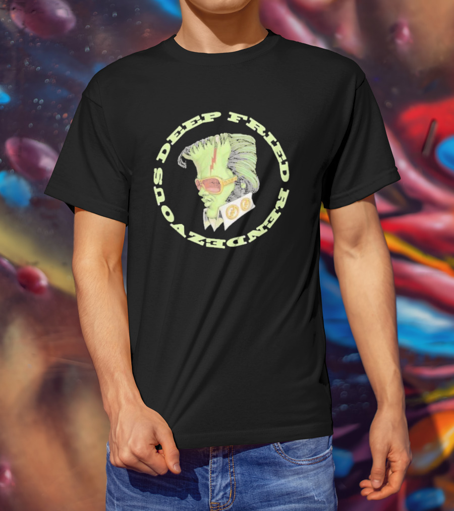 Deep Fried Rendezvous Neon Rockabilly Visage T-Shirt