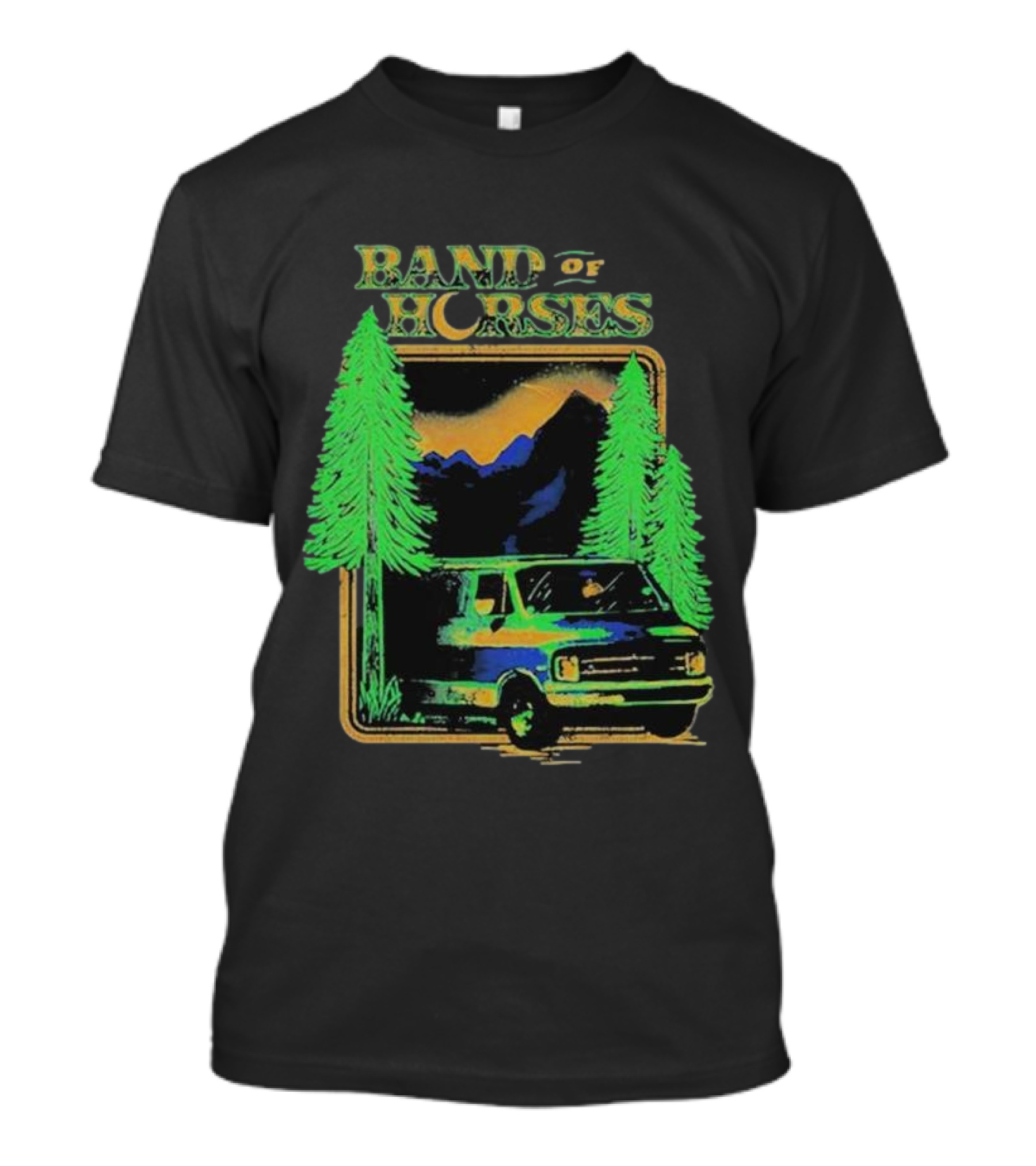 Band Of Horses Mountain Van Scenic Trees T-Shirt