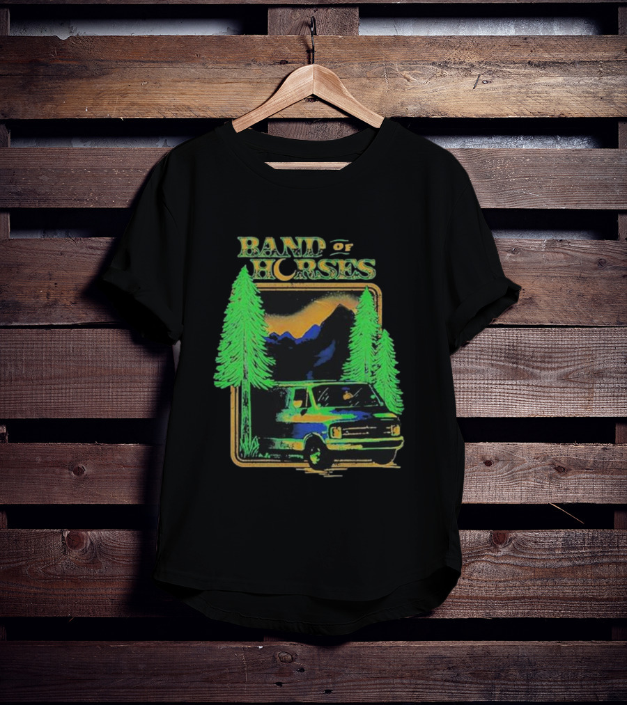 Band Of Horses Mountain Van Scenic Trees T-Shirt