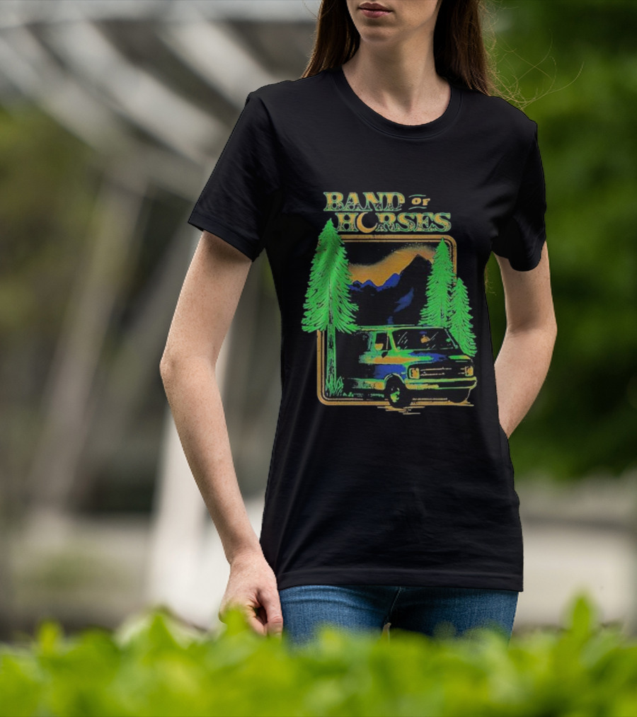 Band Of Horses Mountain Van Scenic Trees T-Shirt