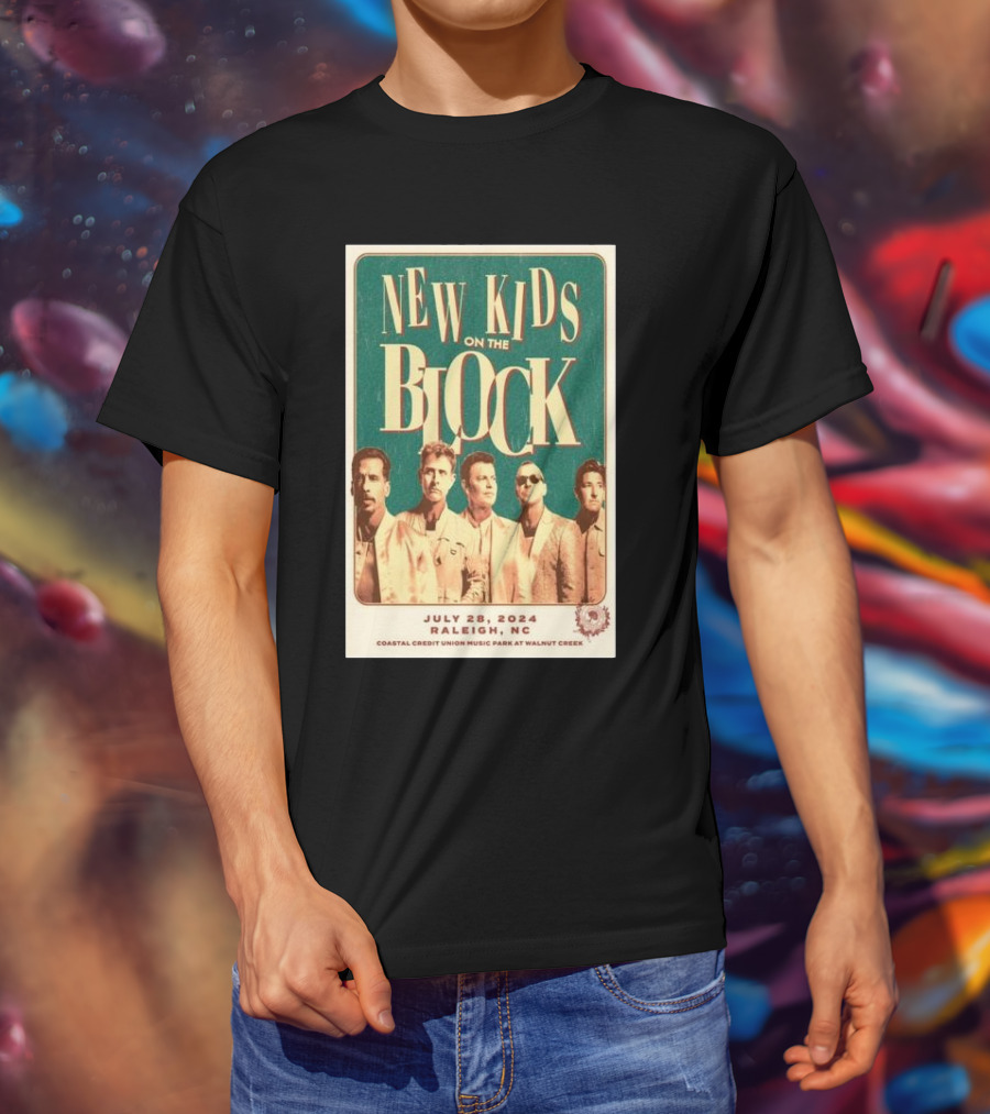 New Kids On The Block Coastal Credit Union Music Park Raleigh NC July 28 T-Shirt