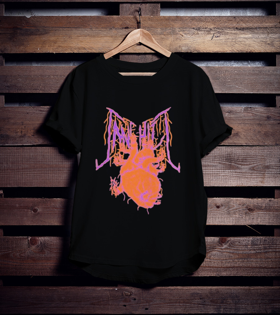 Cane Hill Orange Pink Anatomical Heart T-Shirt
