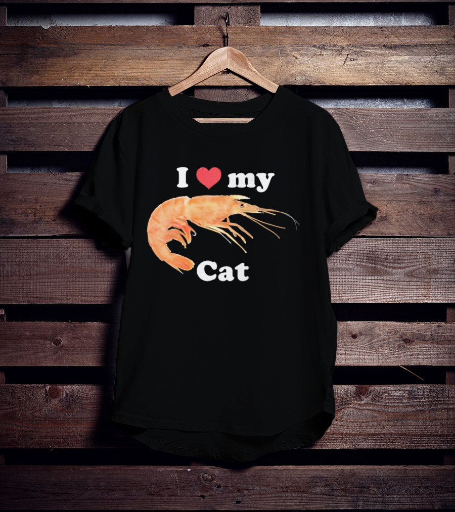 I Heart My Cat Shrimp T-Shirt