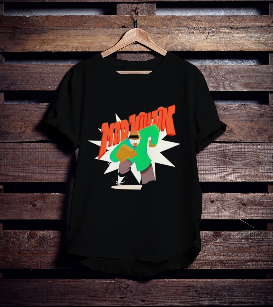 Madvillain MF Doom Cartoon Style Retro Villain Action T-Shirt
