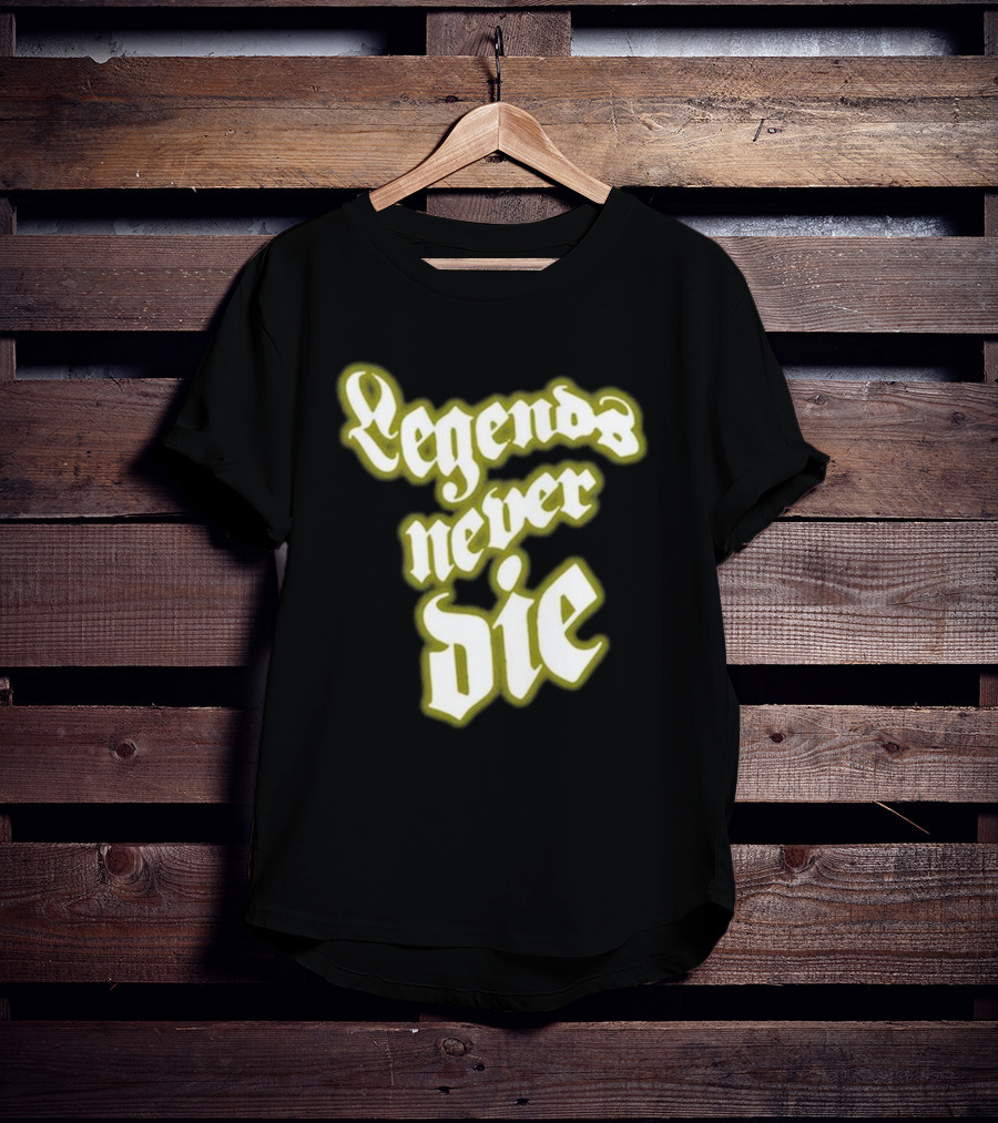 Juice Wrld Legends Never Die Text Gothic T-Shirt