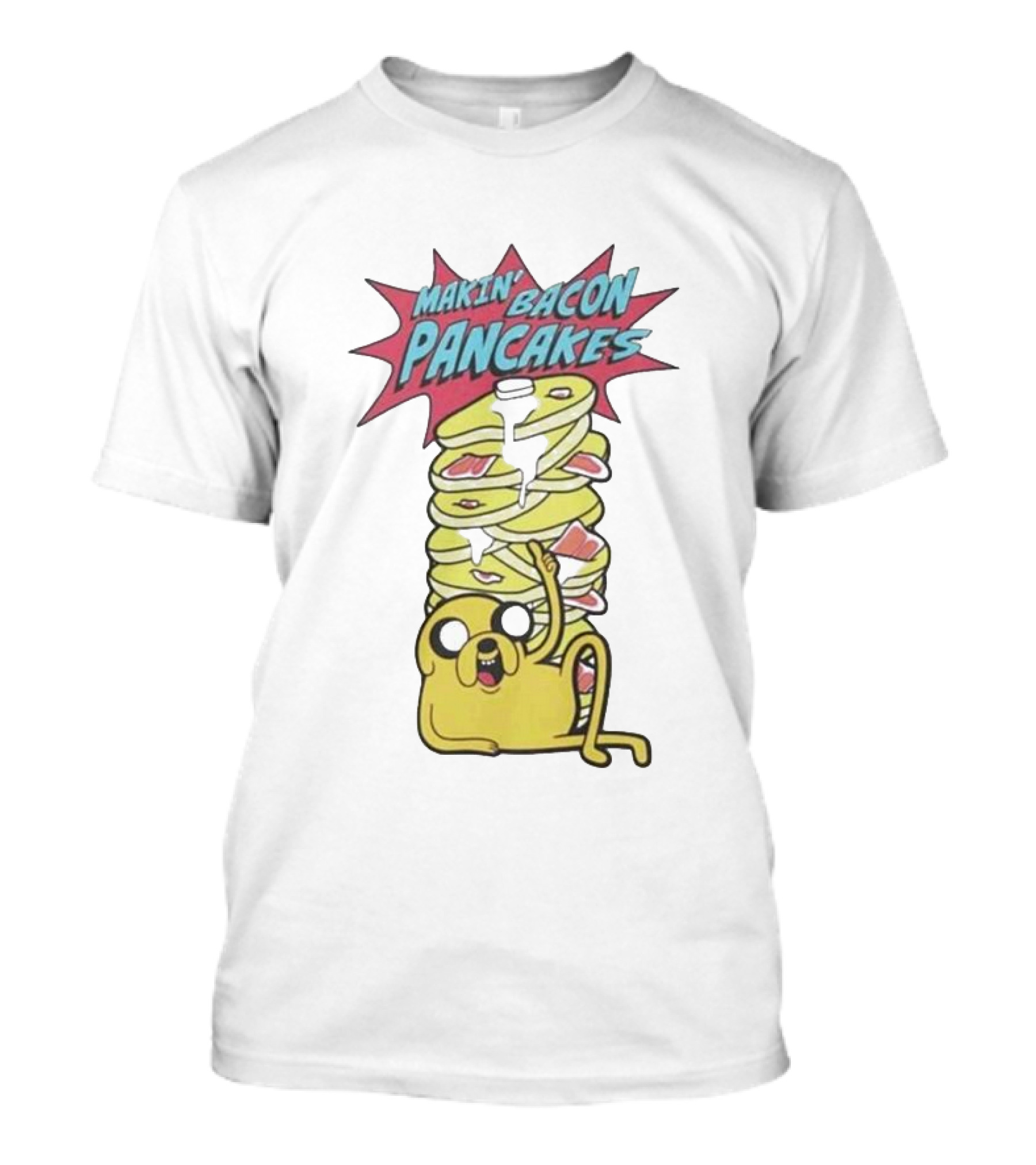 Adventure Time Jake Makin' Bacon Pancakes Stack T-Shirt
